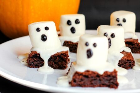 Dairy-Free Ghost Brownies Recipe with Options for Gluten-Free, Vegan, and Top Food Allergy Friendly