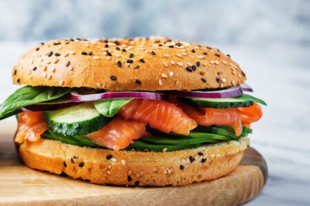 California-Style Bagels and Lox - Dairy-Free Recipe! Enjoy Sandwich-style or Open-faced. No cream cheese or cream cheese alternative needed!