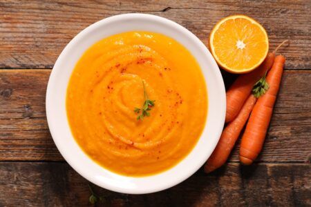 Dairy-Free Carrot Mango Soup Recipe - naturally plant-based and allergy-friendly