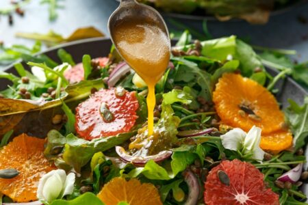 Mexican Citrus Salad with Avocado, Pepitas, and Orange-Lime Vinaigrette - naturally dairy-free, plant-based, gluten-free, allergy-friendly, vegan recipe with paleo option