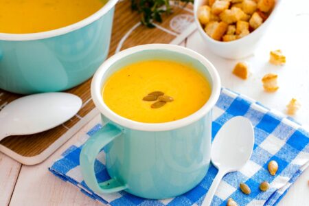 Sweet Potato Coconut Curry Soup Recipe with Warm Thai Flavors. Naturally Dairy-Free, Gluten-Free, Soy-Free, Plant-Based, and Vegan-Friendly.