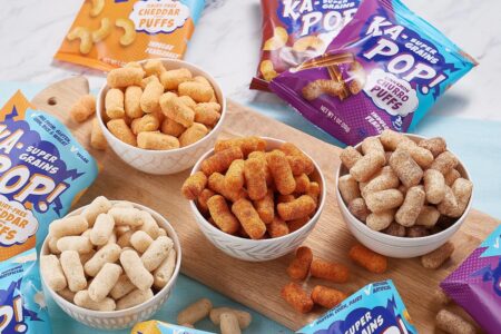 Ka-Pop Puffs Reviews and Information - dairy-free, gluten-free, corn-free, rice-free, and top allergen-free "cheese" puffs and spicy puffs