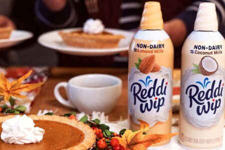 Reddi-Wip Non-Dairy Whipped Topping is Dairy-Free, Vegan, and Comes in Two Varieties. It's a convenient, easy-to-find, dairy-free spray can option.