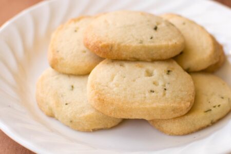 Dairy-Free Rosemary Shortbread Cookies Recipe - a unique, intriguing and delicious flavor pairing! Naturally egg-free, nut-free, soy-free, and vegan-friendly too.