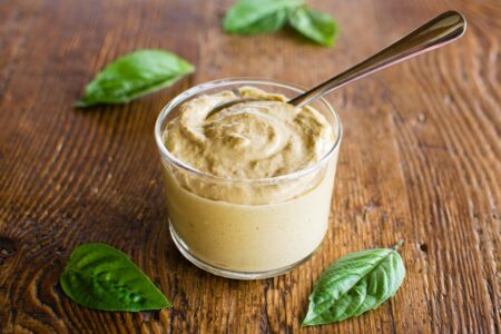 Sun-Dried Tomato Basil Aioli Recipe - dairy-free, gluten-free, nut-free, optionally vegan - A gourmet condiment made in minutes with simple ingredients! Incredibly flavorful and versatile.