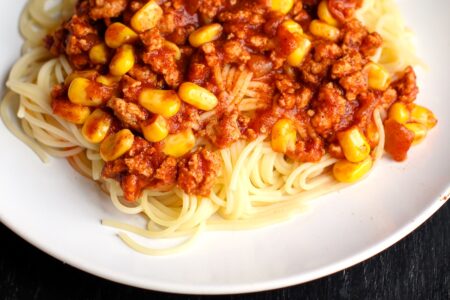 Easy Taco Spaghetti Recipe - Dairy-Free, Allergy-Friendly, and Optionally Gluten-Free. Fast, Easy, and Family Approved.