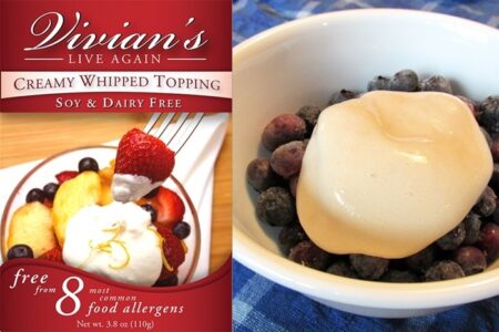 Vivian's Live Again Creamy Whipped Topping Mix - Dairy-Free, Soy-Free, and Free of the Top 8 Allergens